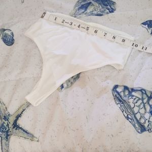 NWOT White High Waisted Thong Bottoms